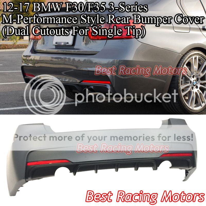 Unpainted 3-Series F30 F31 12-17 M Sport Performance Rear PP Diffuser Single