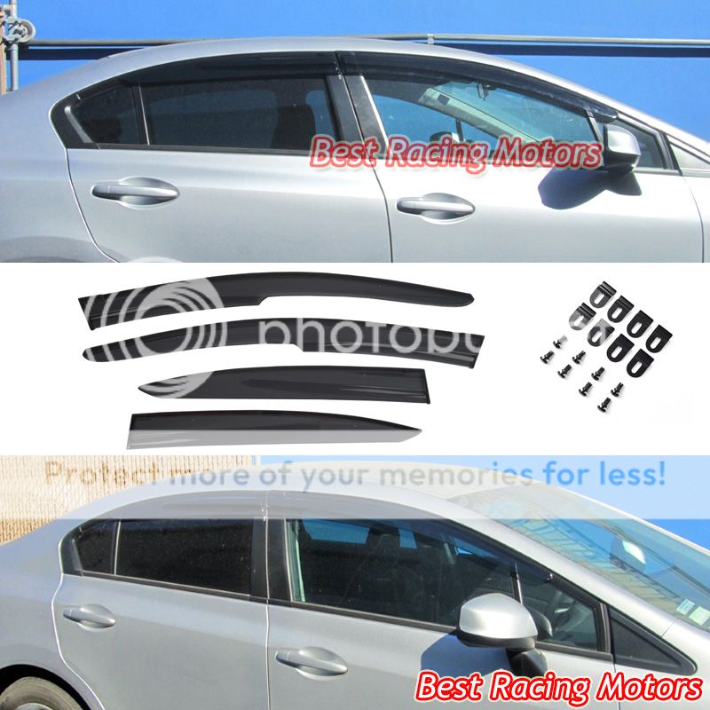 Mu-gen Style Side Skirts Fits 12-15 Honda Civic 4dr Sedan ABS